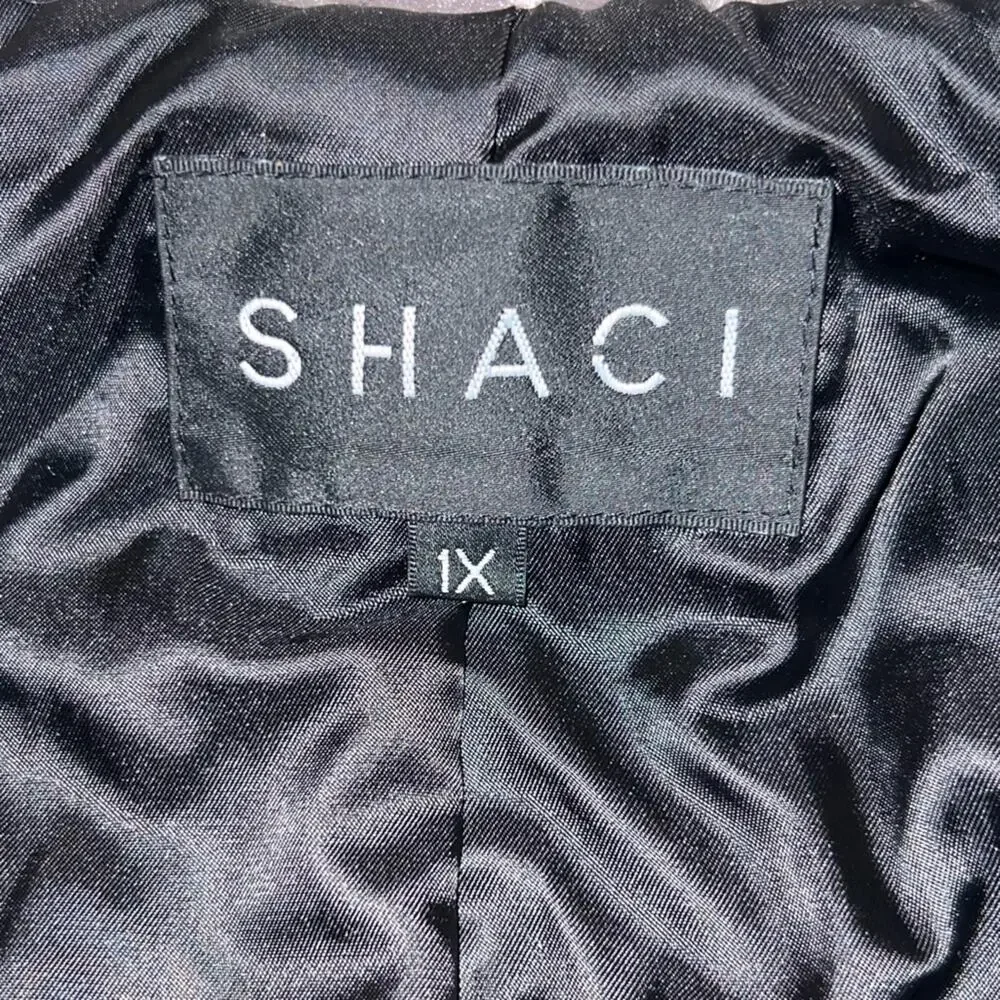 SHACI Denim & Faux Fur Patchwork Jacket size 1X Like New